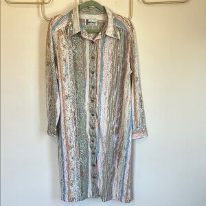 Hopewell est. Large Multicolor Striped Shirt Dress